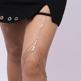 Women's Personality Thigh Chain Multilayer Metal Chain Pendant Leg Chain
