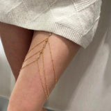 Women's Personality Thigh Chain Multilayer Metal Chain Pendant Leg Chain