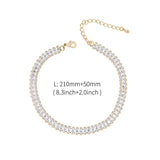 Baguette CZ Sparkling Tennis Anklets for Women