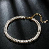 Baguette CZ Sparkling Tennis Anklets for Women