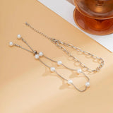 Boho Pearl Pendant Tassel Chain Anklet Beach Sandals Barefoot Jewelry