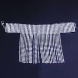 Stonefans Silver Rhinestone Tassel Anklet for Women