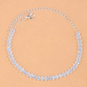 Stonefans CZ Anklet Bracelet Leg Jewelry for Women Bohemian Foot Chain