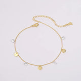 Women's Clover Tassel Ankle Bracelet Zircon Foot Chain