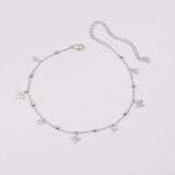 Women's Clover Tassel Ankle Bracelet Zircon Foot Chain