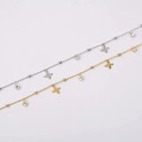 Women's Clover Tassel Ankle Bracelet Zircon Foot Chain