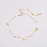 Women's Clover Tassel Ankle Bracelet Zircon Foot Chain