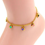 Bohemia Golden Star Stainless Steel Anklet for Women