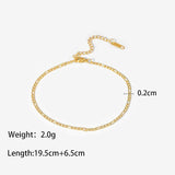 Stainless Steel Boho Anklet, Summer Jewelry