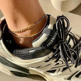 Stainless Steel Boho Anklet, Summer Jewelry