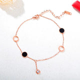 Rose Shell Stainless Steel Anklet Bracelet Foot Jewelry
