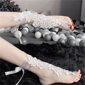 Sexy Lace Bridal Anklet Beach Wedding Foot Jewelry