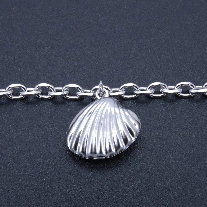 Shell Charm Stainless Steel Anklets Vintage Jewelry Punk Fan