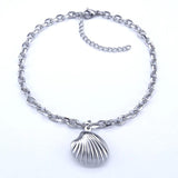 Shell Charm Stainless Steel Anklets Vintage Jewelry Punk Fan