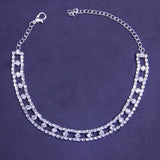 Hollow Crystal Chain Anklets Rhinestone Boho Beach Accessories