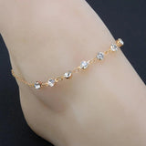 Hollow Crystal Chain Anklets Rhinestone Boho Beach Accessories