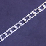 Hollow Crystal Chain Anklets Rhinestone Boho Beach Accessories