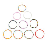 Boho Seed Bead Anklet Bracelets Set for Women Y2K Accessories