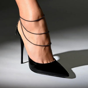 Multilayer Rhinestone Anklet Sexy Beach Barefoot Sandals