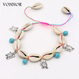 Shell Anklets for Women Summer Beach Barefoot Sandals