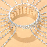 Boho Tassel Anklet Leg Chain Ankle Bracelet Rhinestone Foot Jewelry