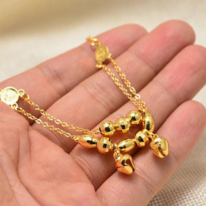 Annayoyo Dubai Arab Vintage Link Chain Anklets For Women Men Baby Ankle Bracelet