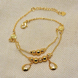 Annayoyo Dubai Arab Vintage Link Chain Anklets For Women Men Baby Ankle Bracelet