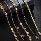 Colorful Crystal Stone Anklet Bohemian Elegance Summer Jewelry