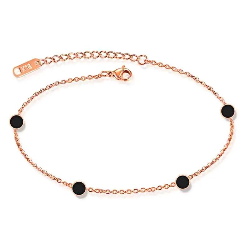 Rose Anklets Foot Jewelry Acrylic Chain Stainless Steel
