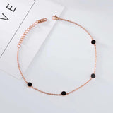 Rose Anklets Foot Jewelry Acrylic Chain Stainless Steel