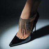 Crystal Rhinestone Tassel Anklet for Women