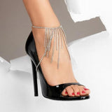 Crystal Rhinestone Tassel Anklet for Women