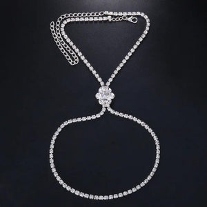 Stonefans Rhinestone Flower Anklet for Women