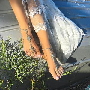 Crystal Rhinestone Anklet Boho Ankle Chain Jewelry