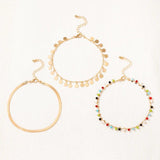 Bohemian Charm Anklets 3pcs/sets