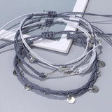 Bohemia Tassel Anklet Set Summer Beach Foot Chain Sandals Barefoot Jewelry