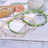Bohemia Tassel Anklet Set Summer Beach Foot Chain Sandals Barefoot Jewelry