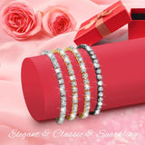 Adjustable CZ Tennis Anklet Bracelet for Women