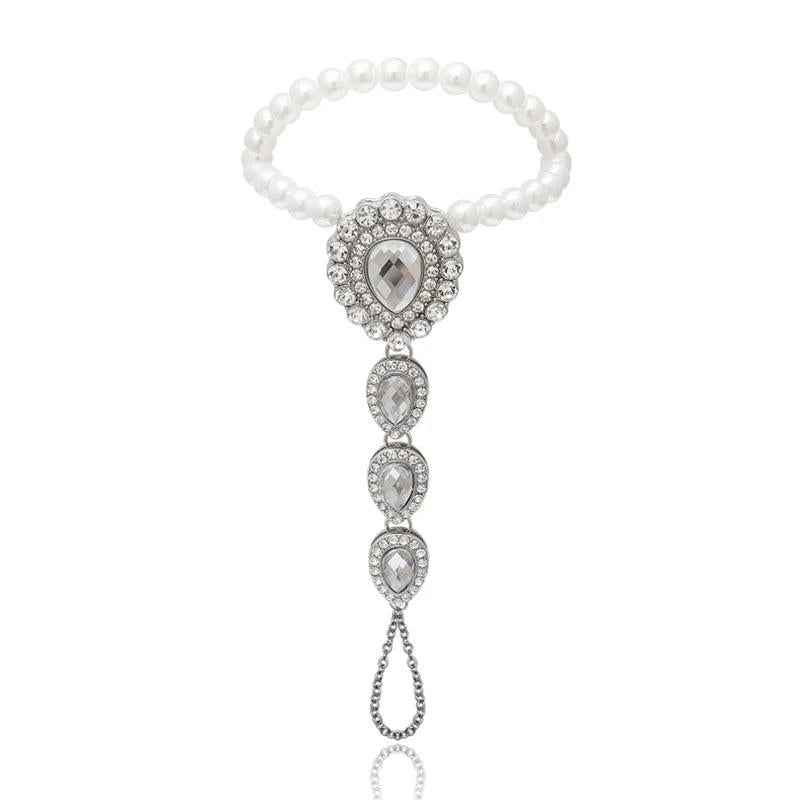Bohemian Rhinestone Toe Anklet Foot Jewelry for Women