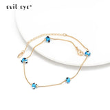 Silver Foot Chain Ankle Bracelet Eye Bead Anklet for Women Girls