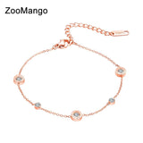 Rose Love Roman Numeral Anklet Titanium Steel Foot Link Chain Anklet