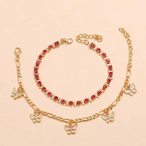 Butterfly Tassel Bohemian Ankle Bracelet Foot Chain for Women