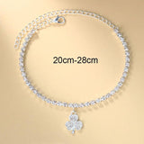 Stonefans Flower Pendant Anklet Bracelet Rhinestone Beach Anklet Jewelry