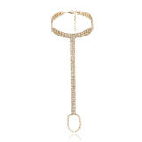 Stonefans Bridal Crystal Anklet Chain Foot Jewlery for Women