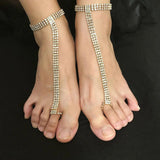 Stonefans Bridal Crystal Anklet Chain Foot Jewlery for Women