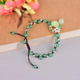 Ethnic Style Hand-woven Anklet Foot Chain Retro Temperamental Chalcedony
