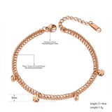 Small Daisies Charm Anklets for Women Stainless Steel Foot Link Chain Anklet