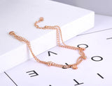 Small Daisies Charm Anklets for Women Stainless Steel Foot Link Chain Anklet