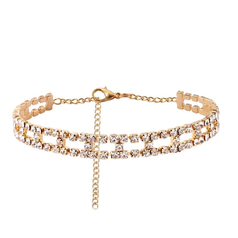 Caraquet Rhinestone Anklet - Crystal Tennis Chain Charm