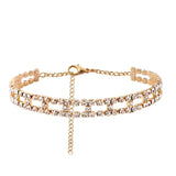 Caraquet Rhinestone Anklet - Crystal Tennis Chain Charm